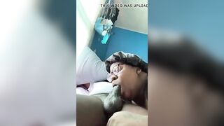 AUNT CAUGHT ME JERKING OFF AND CAME IN MY room to SUCK MY BB