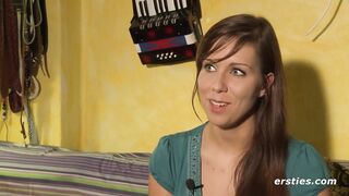 Linet Masturbating Throughout Gap in her White Nylons - Ersties