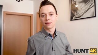 HUNT4K. Stud enjoys unplanned sex with his buddy's recent ginger girlfriend