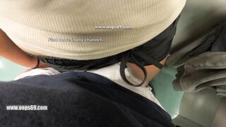 Grinding Penis in her Twat Over Clothing in Subway Educate and this babe Enjoyed