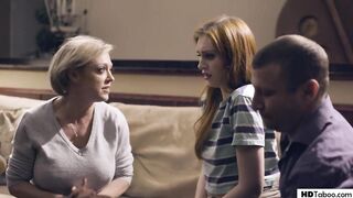 Taboo foursome with breasty mother i'd like to fuck and fresh family member