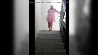 Flashing in public at the car park - Golden-Haired big beautiful woman mother I'd like to fuck