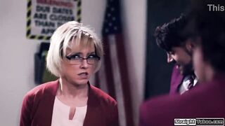 StraightTaboo.com - Aged teacher group-fucked by 4 students