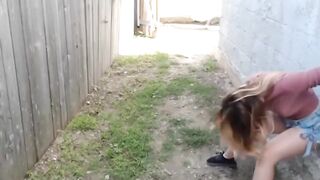 my sister in law fingering her out side whiles i was screwing her sis