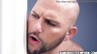 Step brother got caught spying on his younger step sister in the shower - teen porn