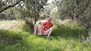 went for berries and decided to masturbate in the forest