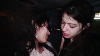 Dollscult, public 3some and cum in car!! Cum drink