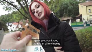 Public Agent Redhead Brit Shows Off Her Pierced Titties Previous To Basement Bang Creampie