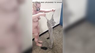 Bulky wife dared to undress in nature's garb and walk in public