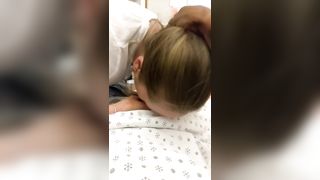 Nurse Gets Caught Sucking Cock in Rehabilitation Hospital Daybed on Day off
