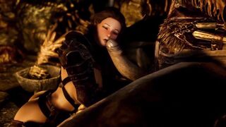 Female Dovahkiin Meets Several Monsters In Skyrim Compilation (Troll, Huge, Gargoyle, Werewolf)