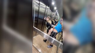 stuck with my neighbour in the elevator and this chab screws my butt anal creampie