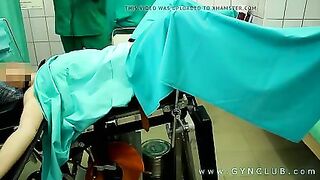 Gynecologist having pleasure with the patient