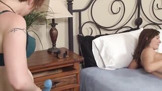 LTD three Pt three Lily Cade and Tiff Bannister - lesbo - golden-haired - redhead - masturbation - aged -thong on