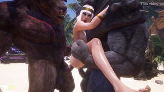 Monsters with Horse Ramrods screw Breasty hotty