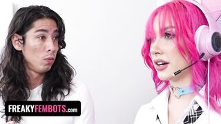 Freaky Fembots - Pink Haired Sexbot Jazmin Luv Can Be Drilled Hard During The Time That Winning Games
