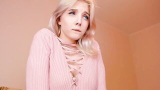 Slim Blond Gal Playing With Large Sextoy