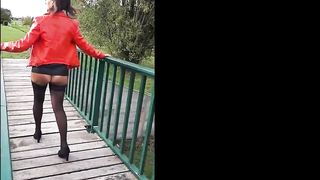 Noemie out for a walk