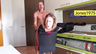 My neighbour calls me to his abode to fix my computer, I bang her and cum on his face