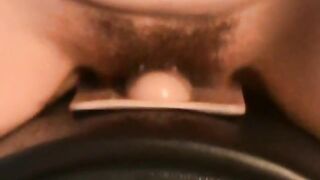 Sybian cum with palatable creampie