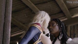 Naughty - Captain Marvel Makes Her Alter Dimension Ebony Self Squirt Hard FULL SCENE