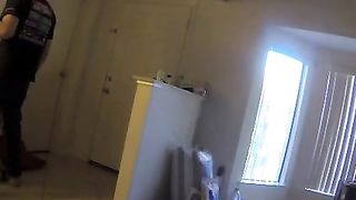 Delivery stud got an opportunity to screw an insatiable housewife until this babe begins screaming