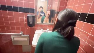 Creampie my step sister in Entire Foods public bath IG: @HaileyRoseVisuals