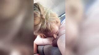 Golden-Haired streetwalker Cassie sucks off all the nut from an aged stud's wang after that babe gives him a public oral sex