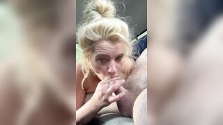 Streetwalker Cassie puts licks off all the cum from a dude's knob after deepthroating his weenie during a lengthy oral-sex