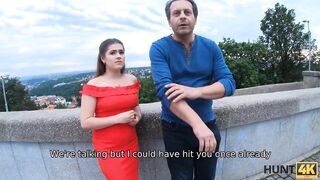 HUNT4K. Honey teases mature boyfriend fooling around in front of him