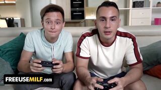 StepSon Invites His Buddy To Free Use His StepMoms Eveline Dellai And Silvia Dellai - FreeUseMilf