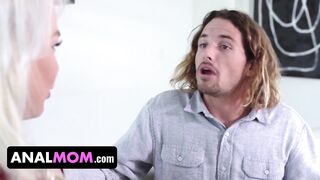 Perv Step Son Comforts His Breasty Step Mommy London River By Filling Her Anal Opening With Cum - AnalMom
