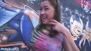 Public Agent Elisa Tiger Drilled Doggy Position Beneath Highway