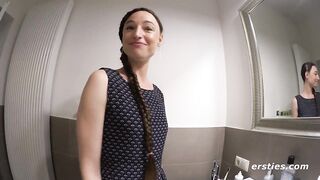 Ersties: Lesbo 4 Way Has A Hot Hottie Riding the Banging Machine