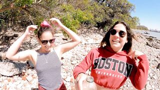 drinking pee with my superlatively good ally "belle amore" in the public park and peeing in public baths -4k-