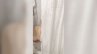 My shy PAWG wife teases me with a towel after her shower