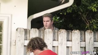 Kinky man was secretly watching his neighbors having an fuckfest in the backyard, all day lengthy