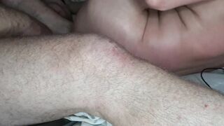 My wife masturbating during the time that anal drilling my butt, cuckold talks