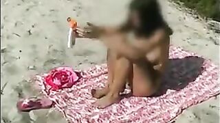 eighteen years old nudist teen at beach