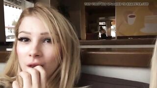 Lesbo exhibition on public