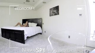 NannySpy Lonely step daddy seduces breasty brunette hair Nanny Amia Miley