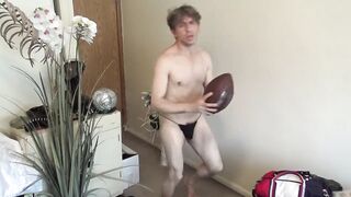 Pretty Model Dances with Football Clip Shoot Gets XXX Recruited!