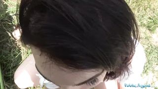 Public Agent Hawt Darksome Haired mother I'd like to fuck screws stranger for his money