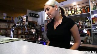 Golden-Haired chick from a local bar is often sucking ramrods for cash, and enjoying it