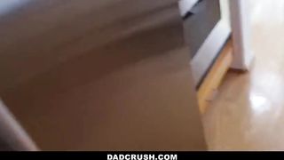 A excited step daddy is screwing his step daughter’s curvy booty, whilst alone at home