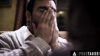 PURE TABOO Angela White Convinces Widower To Bang His Curvy Teen Stepdaughter With Her Assist