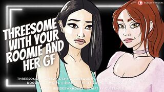 Three-Some With Your Bicurious Roomie & Her Girlfriend [Cucking Your Roomie] - Audio Roleplay