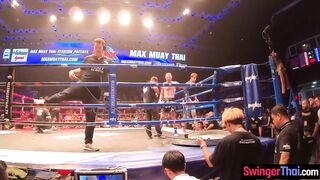 Muay Thai fight and impure sex at home after for this amateur pair
