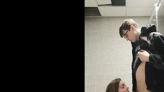 College Nerd Promises to Share Exam Answer if Sucked off in Quick Washroom Break - Heather Kane