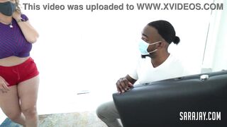 Cougar Sara Jay's Soaked Vagina Got Wrecked By Large Sized Schlong Man John Johnson!